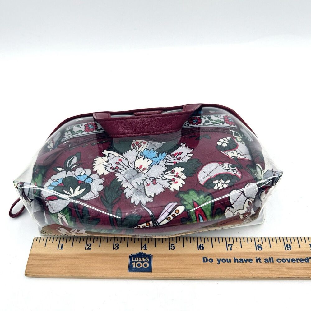 Vera Bradley Bordeaux Blooms 2 Piece Cosmetics Bag Set - Picture 8 of 10